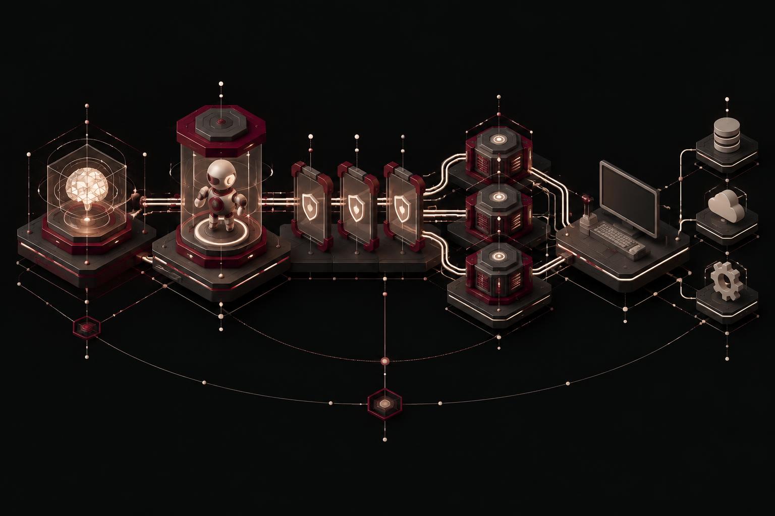 Conceptual isometric Karnelian execution environment